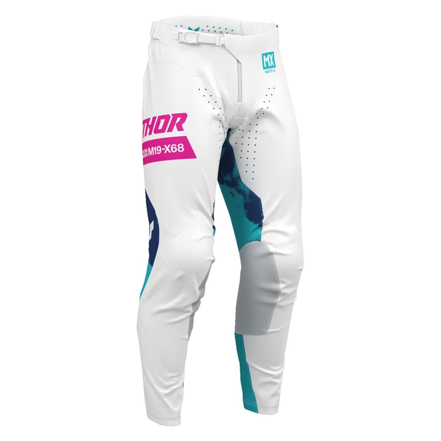 Thor 2026 Launchmode Bleach White Aqua MX Pants